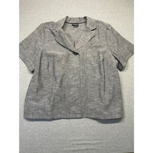 Women's Maggie Barnes 1 button blazer 2X Gray